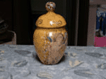 Vaso contenitore - Decoupage pittorico